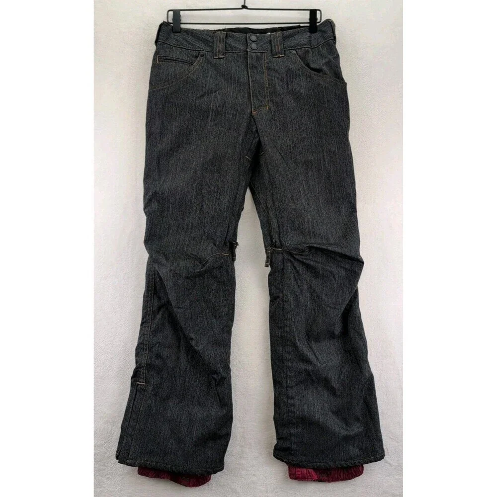 Aperture Slim Fit Denim Look Snowboard Pants 10,000 MM Waterproofing Men's Small